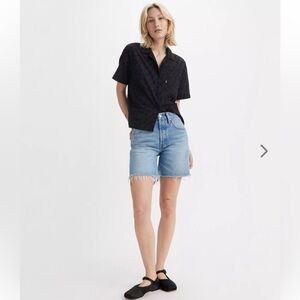 Levi’s 501 mid-thigh denim shorts